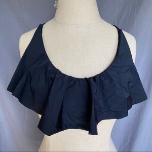 Black Ruffle Bikini Top